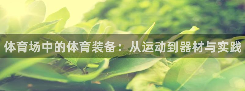 意昂4集团官网首页:体育场中的体育装备:从运动到器材与实践